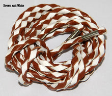 Vest braids, four strand round braid. Two braids in a set.
